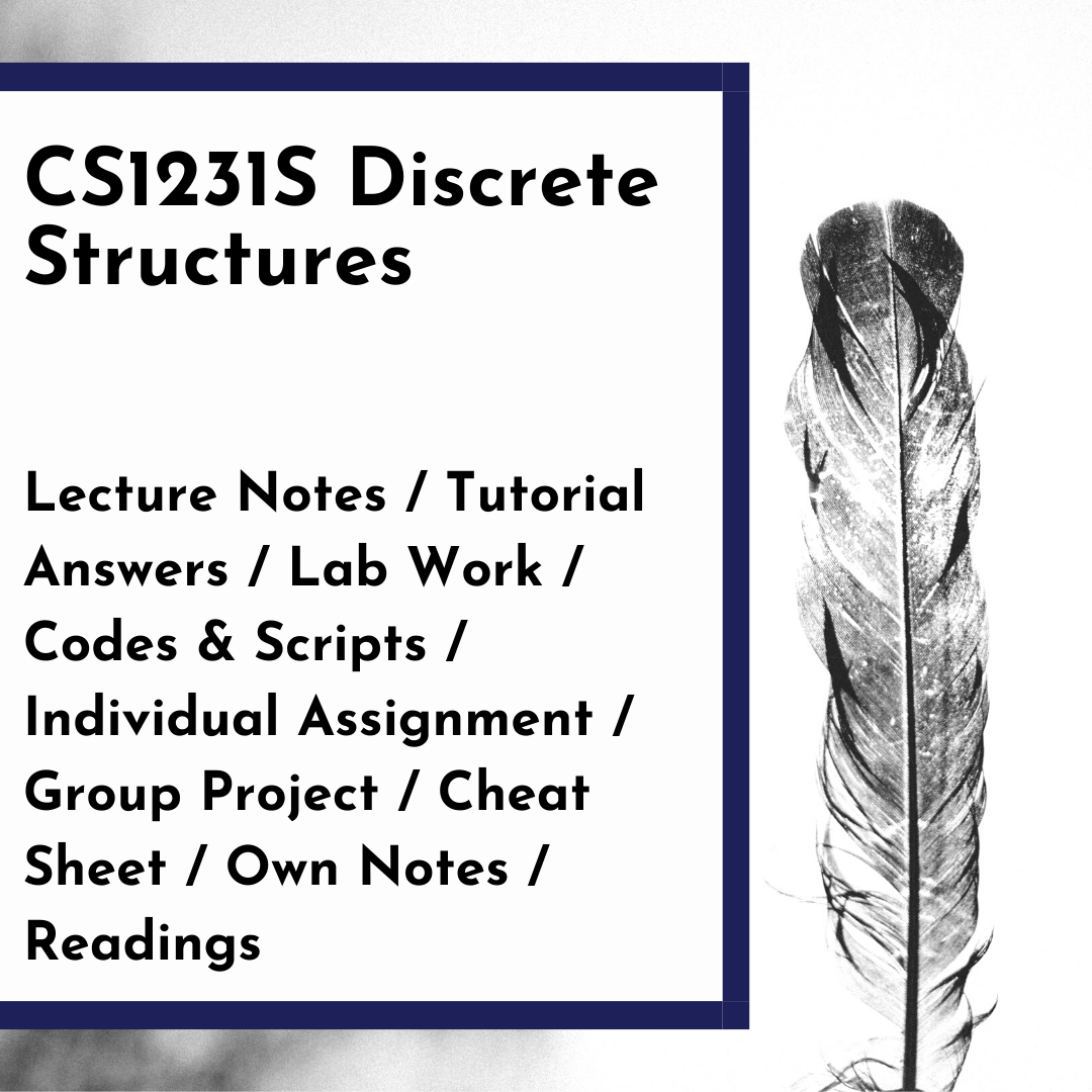 CS1231S Discrete Structures – gettycourses
